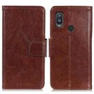 For Alcatel 1L (2021) Nappa Texture Horizontal Flip Leather Case with Holder & Card Slots & Wallet(Brown) - 1