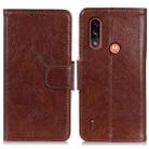 For Motorola Moto E7 Power (2021) Nappa Texture Horizontal Flip Leather Case with Holder & Card Slots & Wallet(Brown) - 1