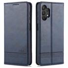 For Samsung Galaxy A32 5G AZNS Magnetic Calf Texture Horizontal Flip Leather Case with Card Slots & Holder & Wallet(Dark Blue) - 1