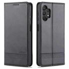 For Samsung Galaxy A32 5G AZNS Magnetic Calf Texture Horizontal Flip Leather Case with Card Slots & Holder & Wallet(Black) - 1