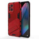 For OPPO Find X3 Punk Armor 2 in 1 PC + TPU Shockproof Case with Invisible Holder(Red) - 1