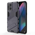 For OPPO Find X3 Punk Armor 2 in 1 PC + TPU Shockproof Case with Invisible Holder(Grey) - 1