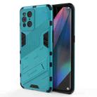 For OPPO Find X3 Punk Armor 2 in 1 PC + TPU Shockproof Case with Invisible Holder(Blue) - 1