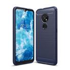 For Nokia 7.2 & 6.2 Brushed Texture Carbon Fiber TPU Protective Case(Navy Blue) - 1