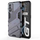 For OPPO Realme GT 5G Punk Armor 2 in 1 PC + TPU Shockproof Case with Invisible Holder(Grey) - 1