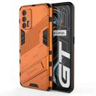 For OPPO Realme GT 5G Punk Armor 2 in 1 PC + TPU Shockproof Case with Invisible Holder(Orange) - 1