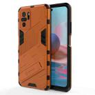 For Xiaomi Redmi Note 10 Punk Armor 2 in 1 PC + TPU Shockproof Case with Invisible Holder(Orange) - 1