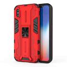 For iPhone XS Max Supersonic PC + TPU Shock-proof Protective Case with Holder(Red) - 1