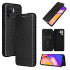 For OPPO A94 4G / F19 Pro / Reno5 F Carbon Fiber Texture Horizontal Flip TPU + PC + PU Leather Case with Card Slot(Black) - 1