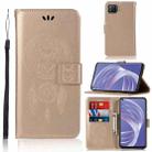 For OPPO A73 (2020) Wind Chime Owl Embossing Pattern Horizontal Flip Leather Case, with Holder & Card Slots & Wallet(Gold) - 1
