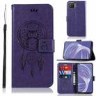 For OPPO A73 (2020) Wind Chime Owl Embossing Pattern Horizontal Flip Leather Case, with Holder & Card Slots & Wallet(Purple) - 1