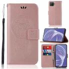 For OPPO A73 (2020) Wind Chime Owl Embossing Pattern Horizontal Flip Leather Case, with Holder & Card Slots & Wallet(Rose Gold) - 1