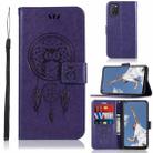 For OPPO A52 / A72 / A92 Wind Chime Owl Embossing Pattern Horizontal Flip Leather Case, with Holder & Card Slots & Wallet(Purple) - 1