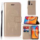 For OPPO Realme 5 / C3 Wind Chime Owl Embossing Pattern Horizontal Flip Leather Case, with Holder & Card Slots & Wallet(Gold) - 1