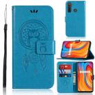 For OPPO Realme 5 / C3 Wind Chime Owl Embossing Pattern Horizontal Flip Leather Case, with Holder & Card Slots & Wallet(Blue) - 1