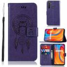 For OPPO Realme 5 / C3 Wind Chime Owl Embossing Pattern Horizontal Flip Leather Case, with Holder & Card Slots & Wallet(Purple) - 1