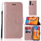 For OPPO Realme 5 / C3 Wind Chime Owl Embossing Pattern Horizontal Flip Leather Case, with Holder & Card Slots & Wallet(Rose Gold) - 1