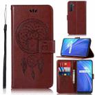 For OPPO Realme 6 Wind Chime Owl Embossing Pattern Horizontal Flip Leather Case, with Holder & Card Slots & Wallet(Brown) - 1
