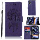 For OPPO Realme 7 Pro Wind Chime Owl Embossing Pattern Horizontal Flip Leather Case, with Holder & Card Slots & Wallet(Purple) - 1