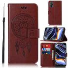 For OPPO Realme 7 Pro Wind Chime Owl Embossing Pattern Horizontal Flip Leather Case, with Holder & Card Slots & Wallet(Brown) - 1