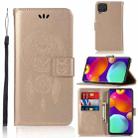 For Samsung Galaxy M62 Wind Chime Owl Embossing Pattern Horizontal Flip Leather Case with Holder & Card Slots & Wallet(Gold) - 1