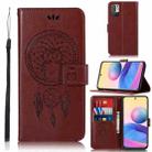 For Xiaomi Redmi Note 10 5G Wind Chime Owl Embossing Pattern Horizontal Flip Leather Case with Holder & Card Slots & Wallet(Brown) - 1