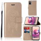 For Xiaomi Redmi Note 10S Wind Chime Owl Embossing Pattern Horizontal Flip Leather Case with Holder & Card Slots & Wallet(Gold) - 1