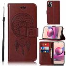 For Xiaomi Redmi Note 10S Wind Chime Owl Embossing Pattern Horizontal Flip Leather Case with Holder & Card Slots & Wallet(Brown) - 1