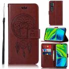 For Xiaomi Mi CC9 Pro Wind Chime Owl Embossing Pattern Horizontal Flip Leather Case with Holder & Card Slots & Wallet(Brown) - 1