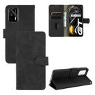For OPPO Realme GT 5G Solid Color Skin Feel Magnetic Buckle Horizontal Flip PU Leather Case with Holder & Card Slots & Wallet(Black) - 1