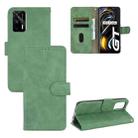 For OPPO Realme GT 5G Solid Color Skin Feel Magnetic Buckle Horizontal Flip PU Leather Case with Holder & Card Slots & Wallet(Green) - 1