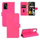 For OPPO Realme GT 5G Solid Color Skin Feel Magnetic Buckle Horizontal Flip PU Leather Case with Holder & Card Slots & Wallet(Rose Red) - 1