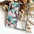 For Samsung Galaxy Z Fold2 5G Floral Pattern Folding PC Protective Case(Pink Green) - 1