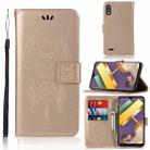 For LG K22 Wind Chime Owl Embossing Pattern Horizontal Flip Leather Case with Holder & Card Slots & Wallet(Gold) - 1