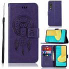 For LG Stylo 7 5G Wind Chime Owl Embossing Pattern Horizontal Flip Leather Case with Holder & Card Slots & Wallet(Purple) - 1