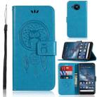 For Nokia 8.3 Wind Chime Owl Embossing Pattern Horizontal Flip Leather Case with Holder & Card Slots & Wallet(Blue) - 1