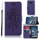 For Nokia 8.3 Wind Chime Owl Embossing Pattern Horizontal Flip Leather Case with Holder & Card Slots & Wallet(Purple) - 1