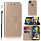 For Google Pixel 4a 4G Wind Chime Owl Embossing Pattern Horizontal Flip Leather Case with Holder & Card Slots & Wallet(Gold) - 1