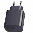 XY PD 25W USB-C / Type-C Single-port Travel Charger for Samsung Devices Fast Charging, EU Plug(Black) - 1
