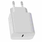 XY PD 25W USB-C / Type-C Single-port Travel Charger for Samsung Devices Fast Charging, EU Plug(White) - 1