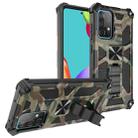 For Samsung Galaxy A72 4G / 5G Camouflage Armor Shockproof TPU + PC Magnetic Protective Case with Holder(Army Green) - 1