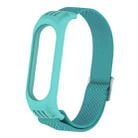 For Xiaomi Mi Band 3 / 4 / 5 Twill 8-shaped Buckle Elastic Watch Band(Sea Green) - 1