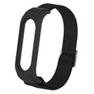 For Xiaomi Mi Band 3 / 4 / 5 Twill 8-shaped Buckle Elastic Watch Band(Black) - 1