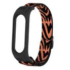 For Xiaomi Mi Band 3 / 4 / 5 Twill 8-shaped Buckle Elastic Watch Band(Flower Leopard) - 1