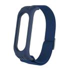 For Xiaomi Mi Band 3 / 4 / 5 Twill 8-shaped Buckle Elastic Watch Band(Cold Blue) - 1