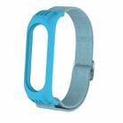 For Xiaomi Mi Band 3 / 4 / 5 Twill 8-shaped Buckle Elastic Watch Band(Light Blue) - 1