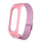 For Xiaomi Mi Band 3 / 4 / 5 Twill 8-shaped Buckle Elastic Watch Band(Pink) - 1