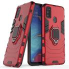For Galaxy M30s Shockproof PC + TPU Case with Magnetic Ring Holder(Red) - 1