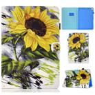 For iPad 10.2 2021 / 2020 / 2019 Painted Pattern TPU Horizontal Flip Leather Protective Case(Sun Flower) - 1