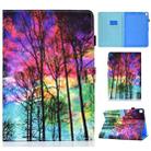 For iPad 10.2 2021 / 2020 / 2019 Painted Pattern TPU Horizontal Flip Leather Protective Case(Forest) - 1